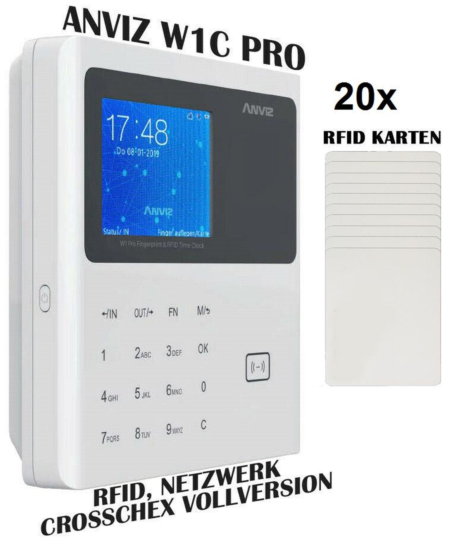 Anviz Zeiterfassung Netzwerk, WLAN, USB, Türöffner - Wählen Sie Ihre Konfiguration