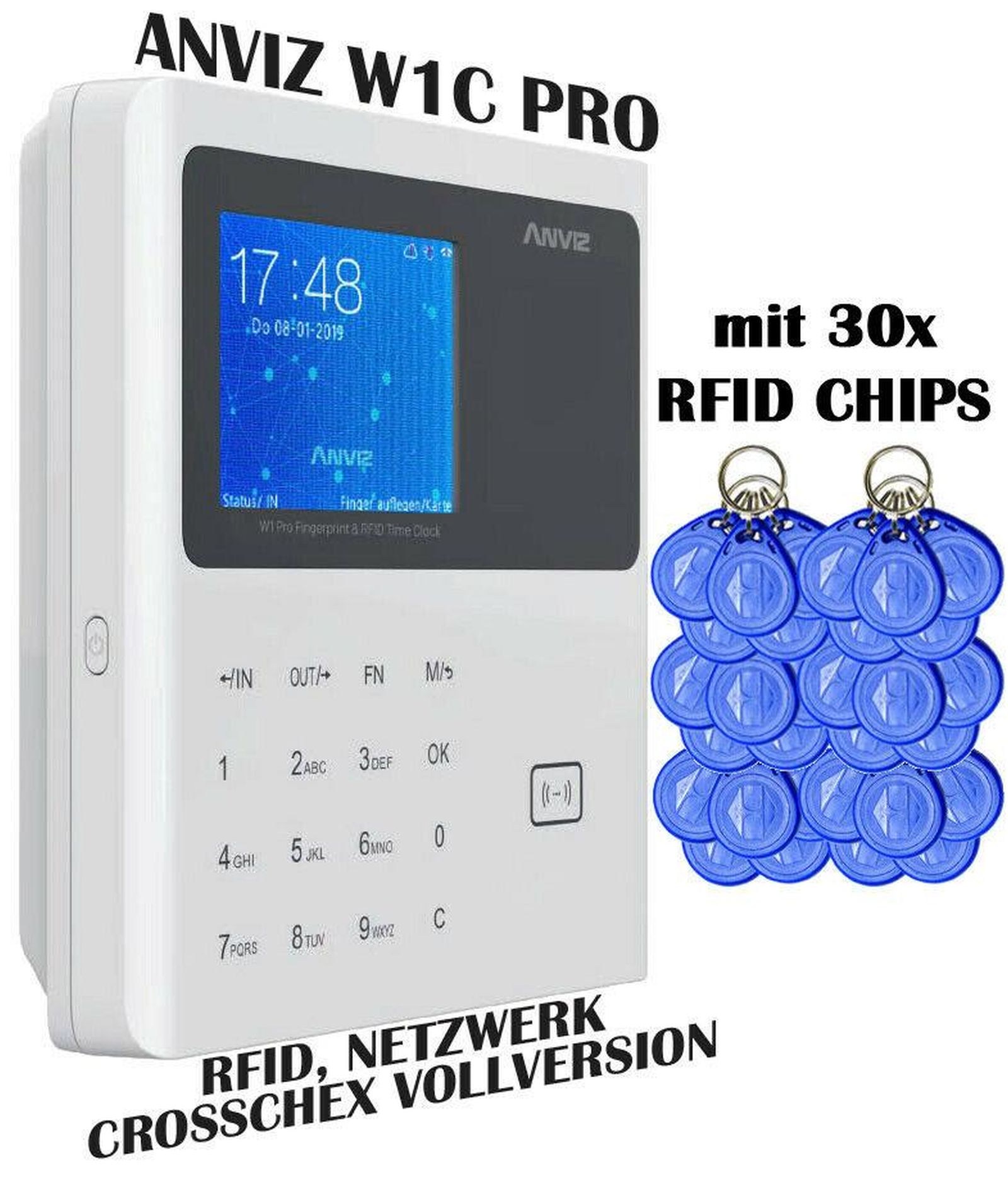 Anviz Zeiterfassung Netzwerk, WLAN, USB, Türöffner - Wählen Sie Ihre Konfiguration